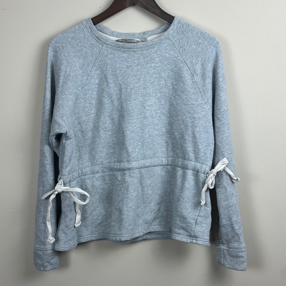Athleta Samsara Side Tie Sweatshirt Women's M Gray Nirvana Raglan Pullover